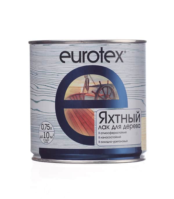 Лак яхтный полуматовый 0,75л Eurotex