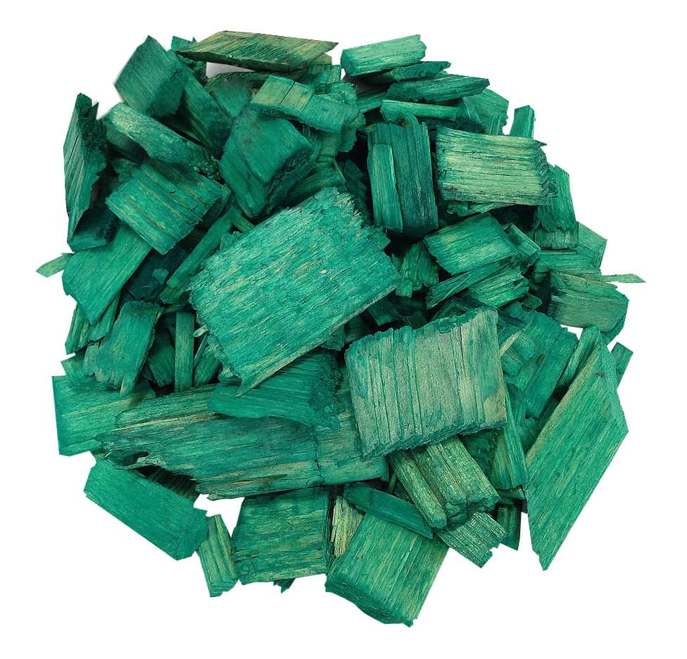Щепа декоративная хвойная (зеленая), мешок 60л