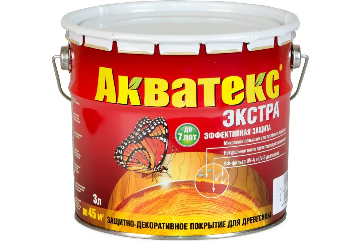 Пропитка для дерева Акватекс-Экстра  3л ваниль *