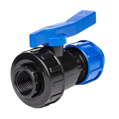Кран шаровой ПНД PN16 с НР 25х1/2"