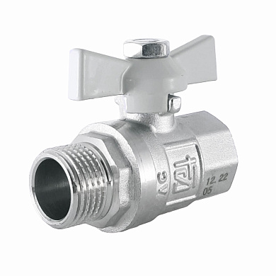 Кран шаровый бабочка 1/2" г-ш STI