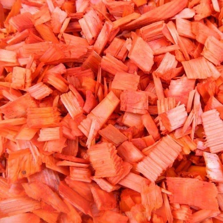 Щепа декоративная хвойная (оранжевая), мешок 60л