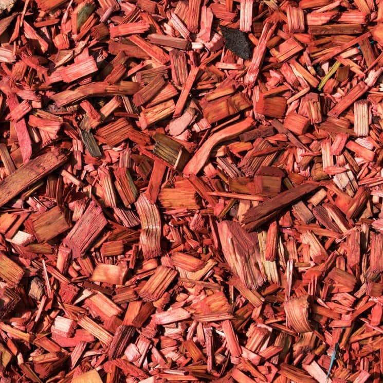 Щепа декоративная хвойная (красно-коричневая), мешок 60л