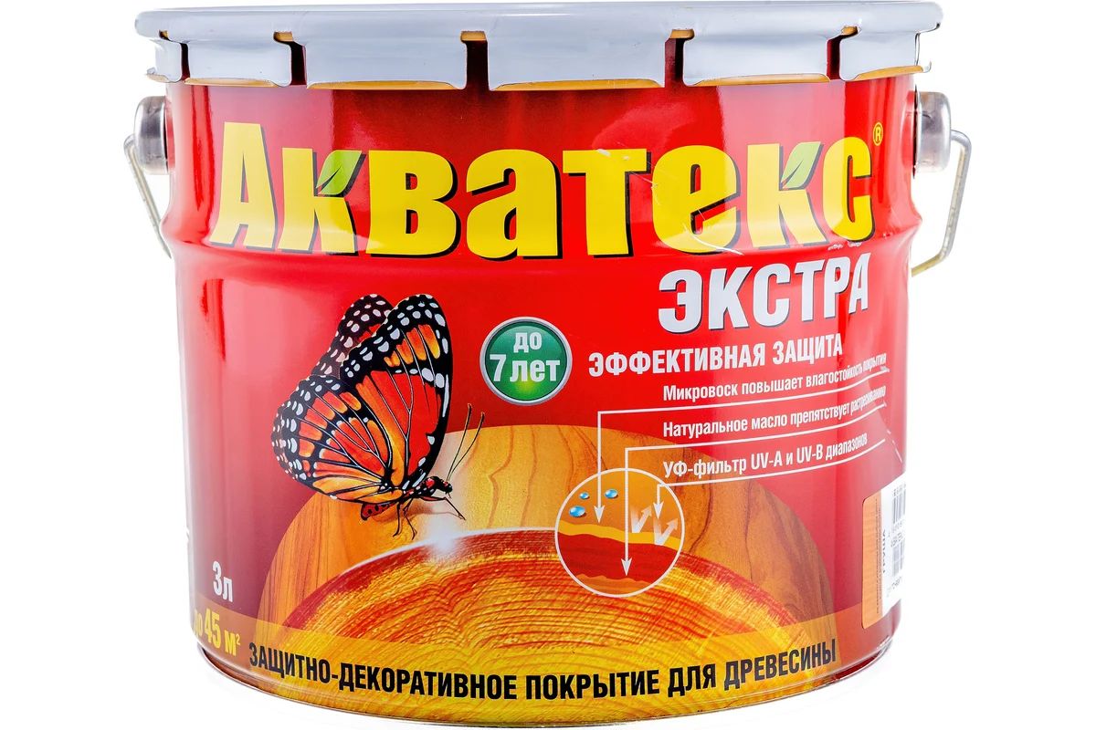 Пропитка для дерева Акватекс-Экстра  3л груша *