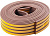 Уплотнитель резиновый D-профиль, 8*9 мм коричневый