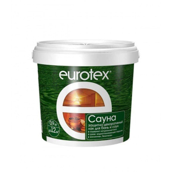 Лак защитный для дерева 0,9кг Eurotex-Сауна
