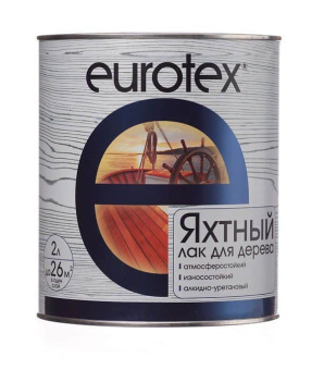 Лак яхтный полуматовый 2л Eurotex